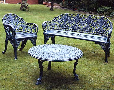 Cast Aluminium Outdoor Benches Garden Furniture London Uk