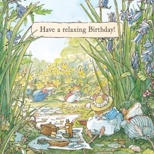Snoozing Under the Bluebells Birthday Card