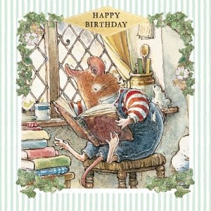 Wilfred Reading Birthday Card